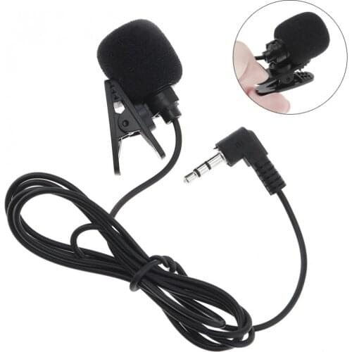 Portable Universal 3.5mm Mini Mic Microphone Hands Free Clip on Microphone Mini Audio for PC Laptop Loudspeaker