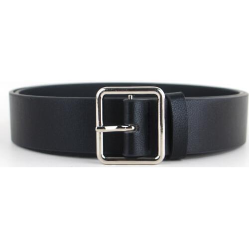 HOT Silver Alloy Square Pin Buckle Belts White Female Leisure Jeans Thin Belt Brown Soft Leather Black Waist Strap Women Jeans