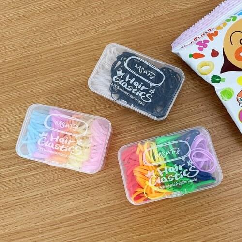 Hair Rope With Box Ponytail Holder Elastic Hair Band Hair Holder Rubber Hairband Women Hair Accessories For Girls Rope Tie Gum