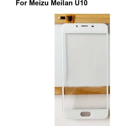 For Meizu Meilan U10 touch panel with flex cable For Meizu U10 U 10 LCD Touch Screen Lens Glass Outer Front Panel