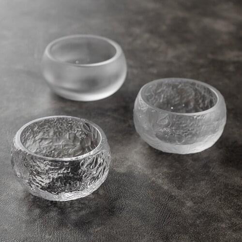 Japanese-Style Frozen Burning Glass Cup Crystal Glasses Master Cup Tea Cup Single Tea Cup Kung Fu Tea Set Small Tea Cup Bowls