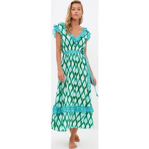 Зеленые летние платья TRENDYOLMİLLA China At AliExpress