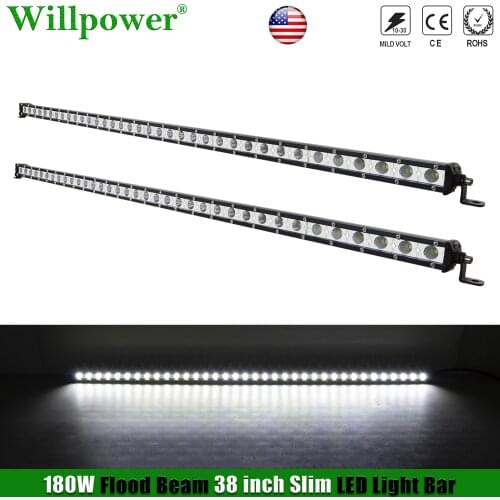 Offroad UTV 180W 38 inch Single Row Light Bar Car Light 4x4 Pickup SUV Slim LED Work Lightbar Flood Spot Driving Fog Lamp