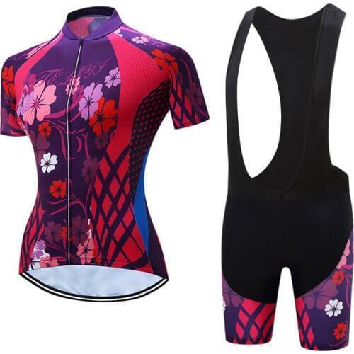 Women Team Pro Cycling Jerseys set White/black bib shorts Suit mtb Bike jersey bib Shorts set shirts Short Sleeve Bicycle Sports