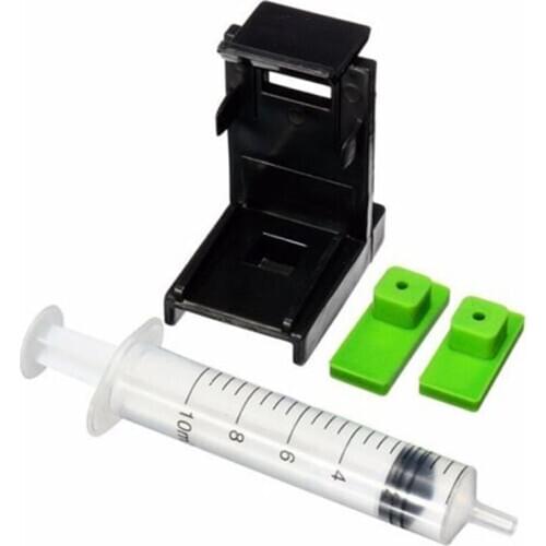 1 Set 3 in 1 10ml Syringe Ink Cartridge Clamp Absorption Clip Rubber Pads Pumping Tool Compatible For HP 60/61