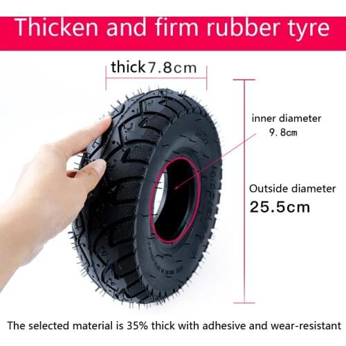 10 inches High Quality 4.10/3.50-4 Inner Outer Tyre 410/350-4 Pneumatic Wheel Tire for Electric Scooter, Trolley Accessories