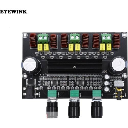 2*80W+100W Bluetooth 5.0 TPA3116D2 Power Subwoofer Amplifier Board 2.1 Channel TPA3116 Audio Stereo Equalizer AUX Class D Amp