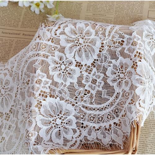 3meter Black White Eyelash Lace Trim Accessories DIY Underwear Sleeve Skirt Lengthen Clothing Lace Fabric