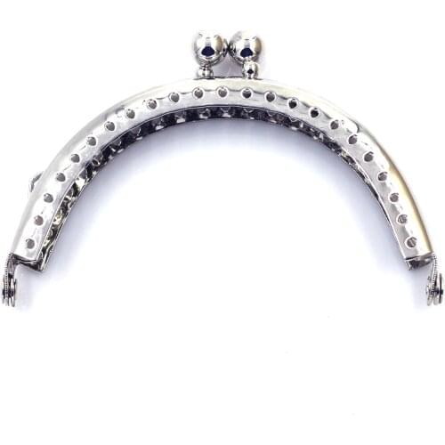 30PCS 8.5cm Arch Purse Bag Frames Clutch Buckles Kiss Clasps Handle Double Ball DIY Handbag Luggage Accessories Replace Hardware