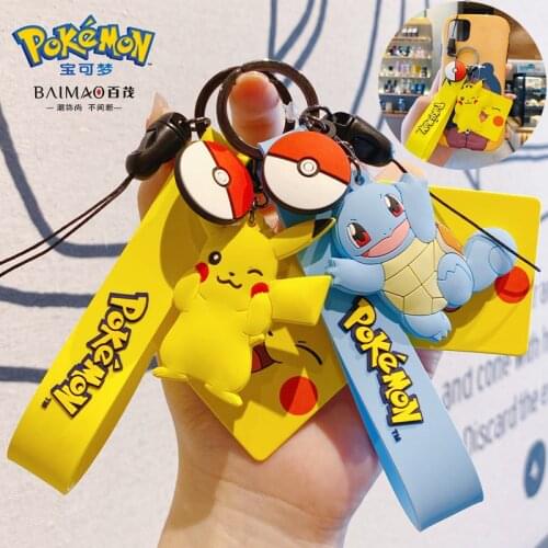 Anime Pokemon Pikachu Figures Fashion Cartoon Keychain Pendant Pokemon Decorations Model Toys Child Toy Gifts