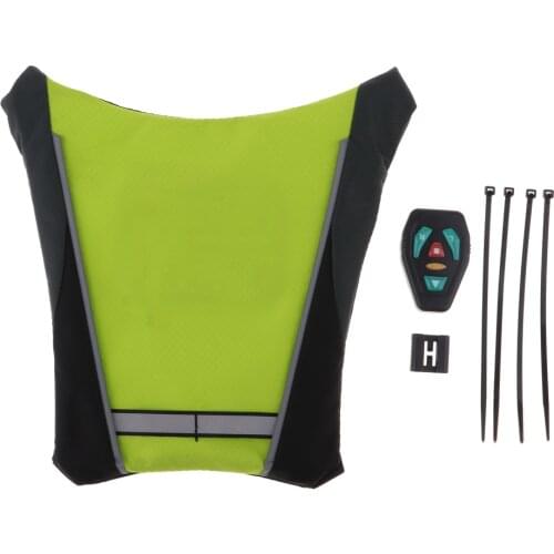 Wireless LED Signal Light Vest Guiding Light Reflector Safety Warning Device