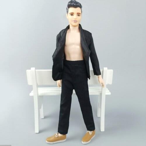 Black Hip Hop Handmade Pants For Ken Doll Trousers For Barbie Boyfriend Ken Doll Casual Wear Clothes For 1/6 Doll Accessories