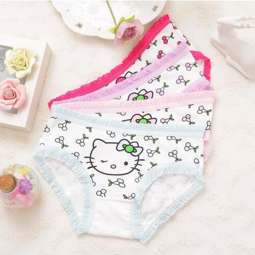 Kids Panties Baby Girls Briefs Cartoon Underwear Children Panties Short Underpants 4pcs /lot