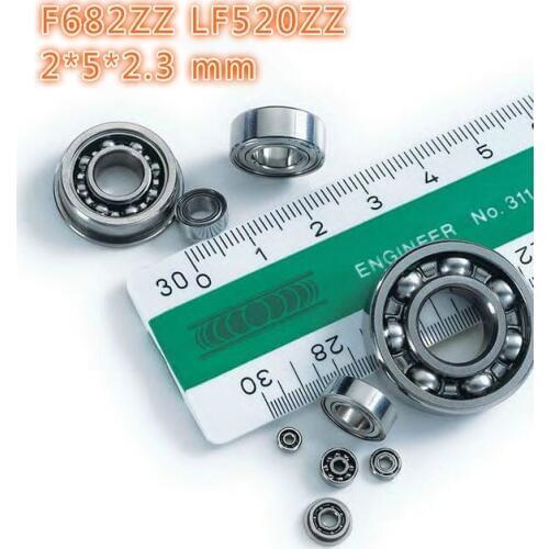 5 PCS flange bearing F682ZZ LF520ZZ size 2 * 5 * 2.3 mm bearings for tranmition JMC