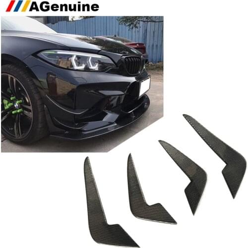 Good fitting Real carbon fiber car front bumper canards trims for BMW M2 F87