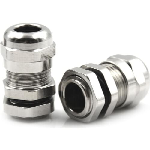 5Pcs/lot Cable Glands Connector Wire Glands for 3-8mm cable Stainless Steel Metal Cable Waterproof Tools