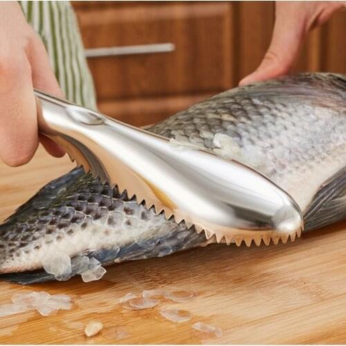 Portable Cooking Tools Fish Cleaning Knife Skinner Fish Skin Scraper Stainless Steel Fish Scales Fishing Cleaning Kitchen Gadget