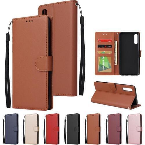 Kuulee For Samsung A70 Wallet-type PU Leather Protective Phone Case with Buckle & 3 Card Position