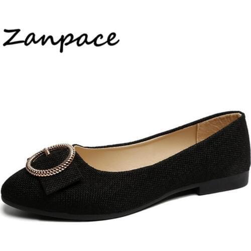 Four Seasons Platform Shoes Spring Casual Shoes Women 2019 Ballet Flats Pointed Toe Loafers Boat Shoes Women Offer Zapatos Mujer