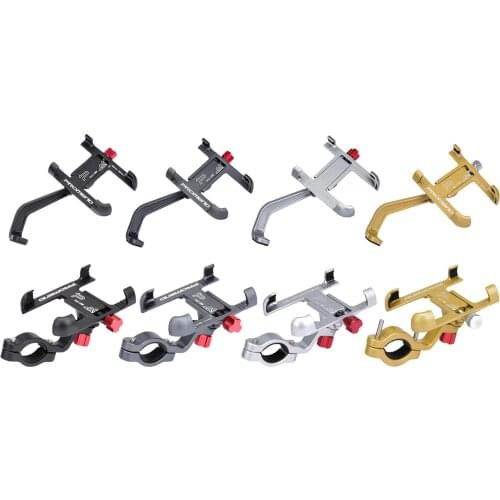 MTB Bicycle Aluminum Handlebar Phone Holder Mount Adjustable Size Shockproof