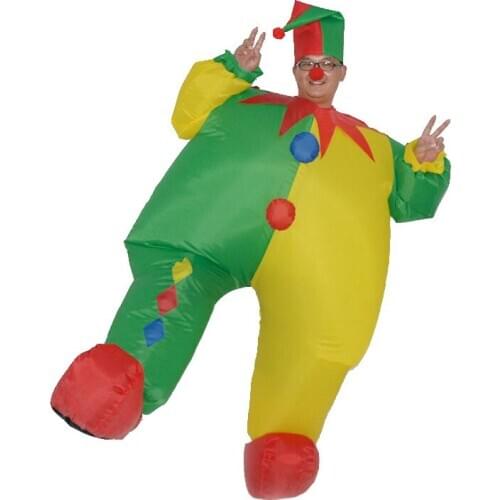 Adult Man Women Inflatable Clown Costume Cosplay Funny Game Cosplay Dress Halloween Party Mascot Clothes