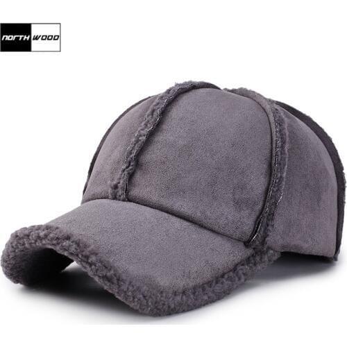 [NORTHWOOD] 2020 Fashion Womens Baseball Cap Winter Hat Snapback Warm Dad Caps Casquette Femme Fitted Cap Size 56-60cm