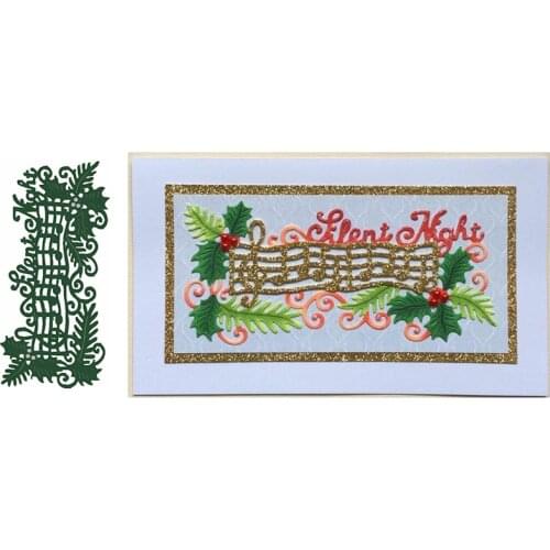 Christmas Melody Decorative Crafts Embossing Die Cuts Xmas Music Decoration Metal Cutting Dies New 2020