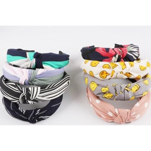 Knot Cross Tie Korean Fashion Hair Band Hairband Knitted rib Girls Bow Hoop Women Hair Accessories Velvet Twist Headband