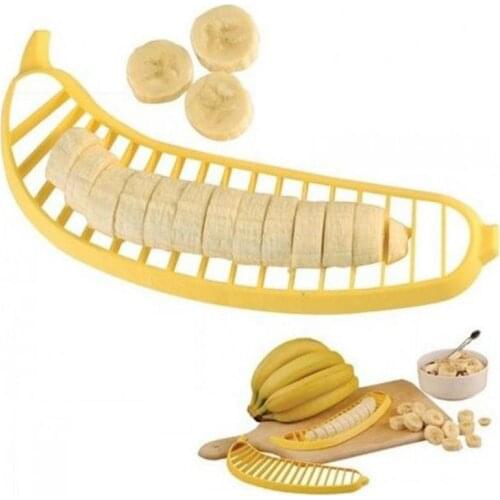 Plastic Banana Slicer Cutter Fruit Vegetable Tools Salad Sausage Maker Cooking Tools Practica Slicer Cutterl Kitchen Gadgets