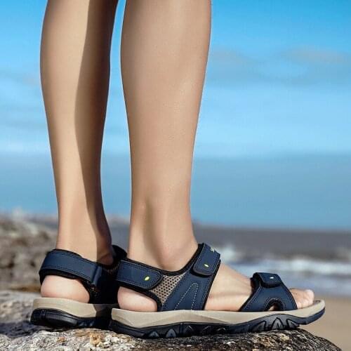 Sandals Men Leather Sandals Leather Men Mens Size 44 Sandalia Masculina De Praia Roman Mens Sport Mountain Sandal