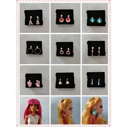 Earrings for 30cm doll Play House Doll DIY Earrings Ear Stud Fr Xinyi Keer Ear Stud 6 Points Doll Ornament Toy Jewelry