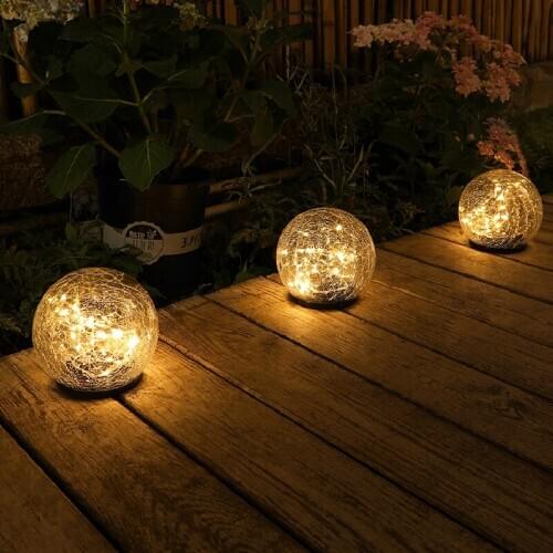 LED Solar Buried Lights Outdoor Waterproof Glass Ball Lawn Lamps Garden Courtyard Road Christmas Decoration Solar Outdoor Light