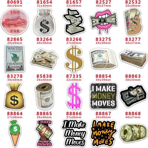 DIY Craft Supplies Sewing Accessories Cartoon Money Printed Planar Resins Mold 10 Pieces. PR-80691