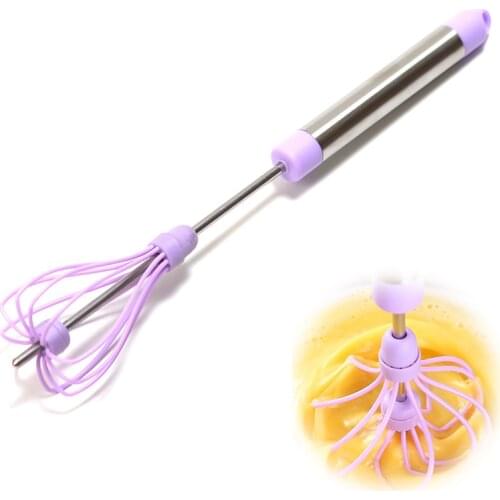 YOMDID 1PC Egg Beater Creative Whisk Egg Mixer Adjustable Rotation Cream Foamer Blender Egg Stirrer Kitchen Tool Easy Clean
