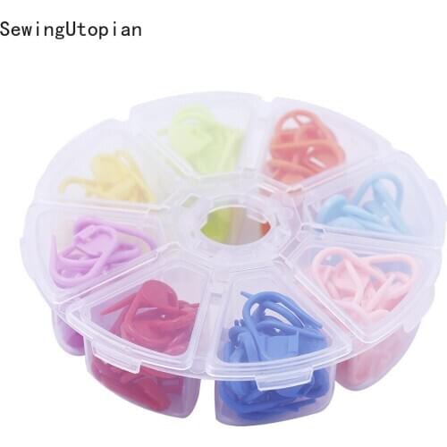 104PCS Locking Stitch Markers Colorful Plastic Knitting Crochet Locking Markers Crochet Latch Knitting Tools Needle Clips