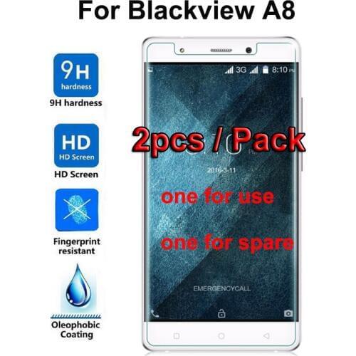 2PC Blackview A8 Screen Protector 9H Protective Glass Film Explosion Proof Screen Protector For Blackview A8 Tempered Glass Film