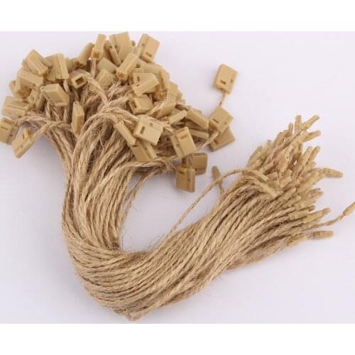 200 Pieces/Lot Jute Hemp Hang Tag String 7 inches Jute Hangtag String Cords For Garment Tag