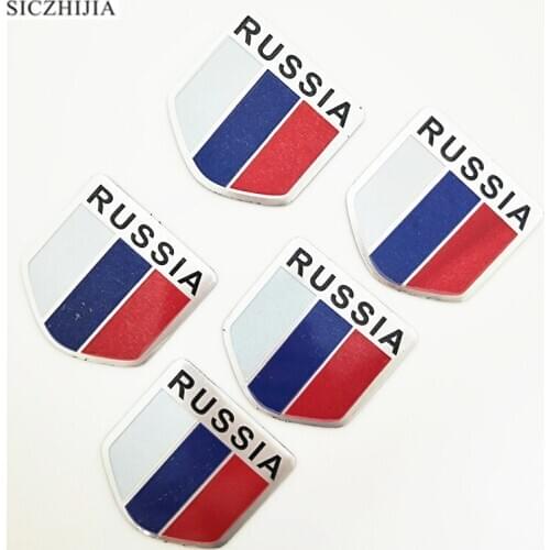 3D aluminum alloy Russian flag car sticker for Lexus ES250 RX350 330 ES240 GS460 CT200H CT DS LX LS IS ES RX GS GX-Series