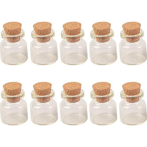4ml Mini Clear Cork Stopper Glass Bottles Tiny Vials Jars Containers Small Wishing Bottle 22*25*12.5mm 4ml 100pcs Free Shipping