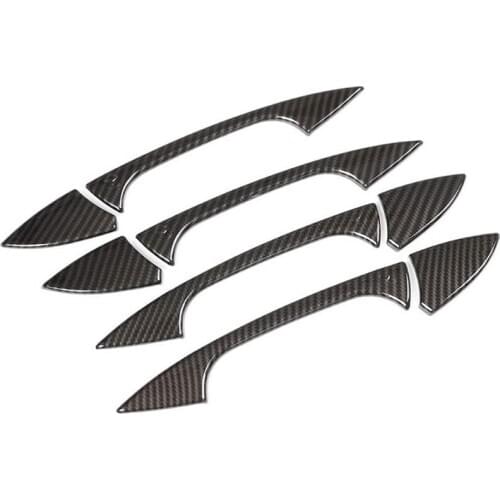 4 x ABS Carbon Fiber Car Door Handle Trim for Mercedes Benz a GLK GL ML C Class W204 X204 W176 Car Accessories