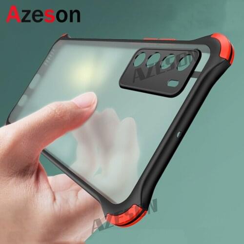 Azeson Case For Tecno Camon 17 Pro Airbags Shockproof Shell Back Frosted Transparent Soft Frame Cover for Tecno Camon 17 Case