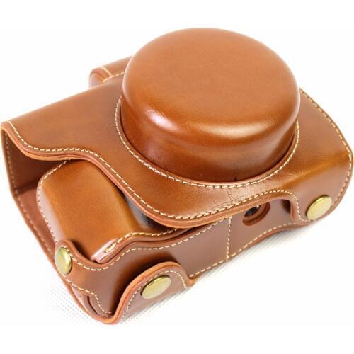 Deluxe Edition PU Leather Camera Case Cover For Olympus E-M10 Mark II III EM10 II III 2 3 With Storage Bag Bottom Opening Case