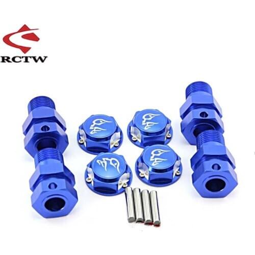 CNC Metal Dust Wheel Nut & Extended Axles Adapter Set for 1/5 GTB Racing Losi 5ive T Rofun Rovan LT Km X2 Truck Spare Toys PARTS