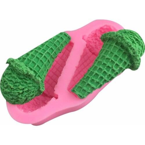 Ice cream cone, ice cream, silica gel mold, chocolate mousse, sugar, baking cake, DIY gypsum ornament, soap mold