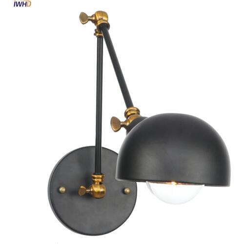IWHD Nordic Loft Style Retro Wall Lights Fixtures Bedroom Stair Light Edison Industrial Vintage Wall Lamp LED Lamparas De Pared