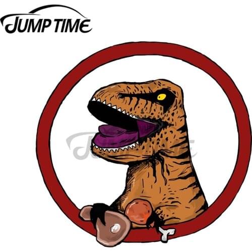 JumpTime 13 x 12cm For T-Rex Funny Car Stickers Decals Laptop Refrigerator Cute Vinyl Windshield Motorcycle Decor
