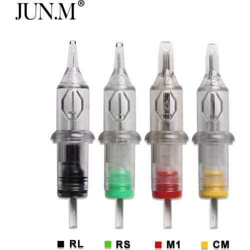 Tattoo Cartridges Needle 10pcs RL/RS/M1/RM Professional Disposable Semi-Permanent Eyebrow Lip Makeup Needles For Tattoo Machine