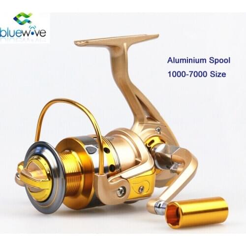 Best Price Free Shipping 10BB 1000-7000 Gear Ration 5.5:1 Full Size Aluminium spool Spinning reels. Metal Handle
