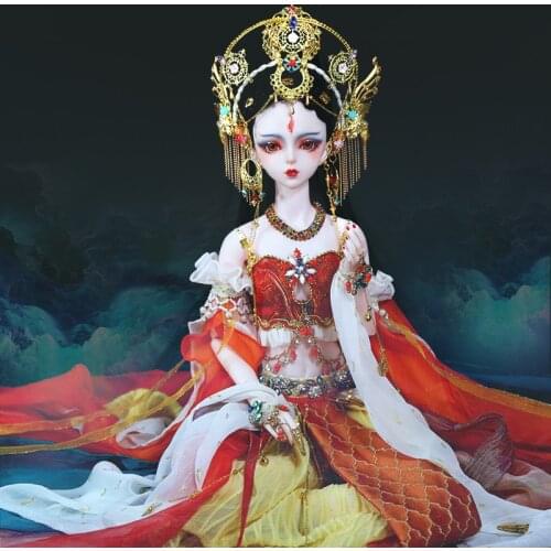 60CM Humanoid Doll Toy Jiutian Xuannv Advanced Customization in 2020 Chinese Ancient Handicrafts Room Decoration Gift for Baby