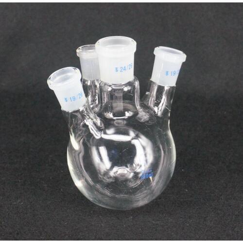 250ml Laboratory Borosilicate Glass 24/29 Joint Glass Flask round bottom with four necks